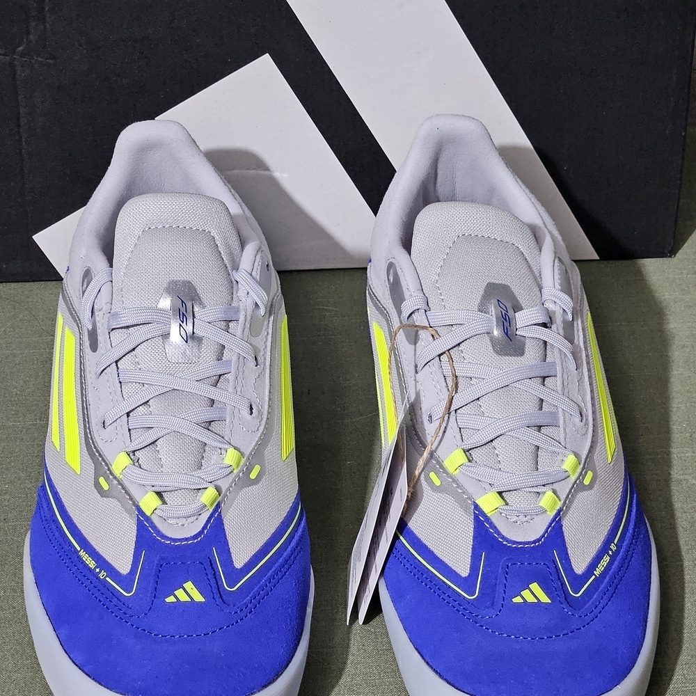 Adidas Men's Blue and Gray Sneakers - Picture 5 of 11